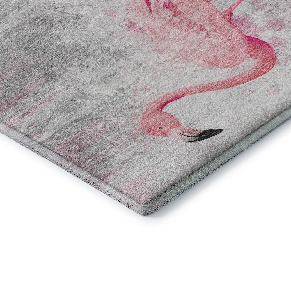 Premium Machine Washable Mayfield  Pink 2'3" x 7'6" Runner Rug. Picture 3