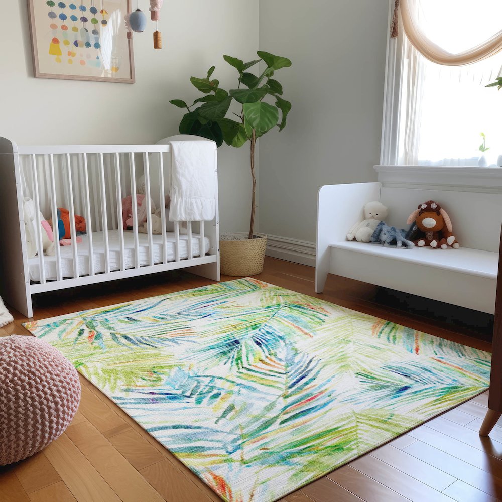 Premium Machine Washable Mayfield  Multi 3' x 5' Rug. Picture 5