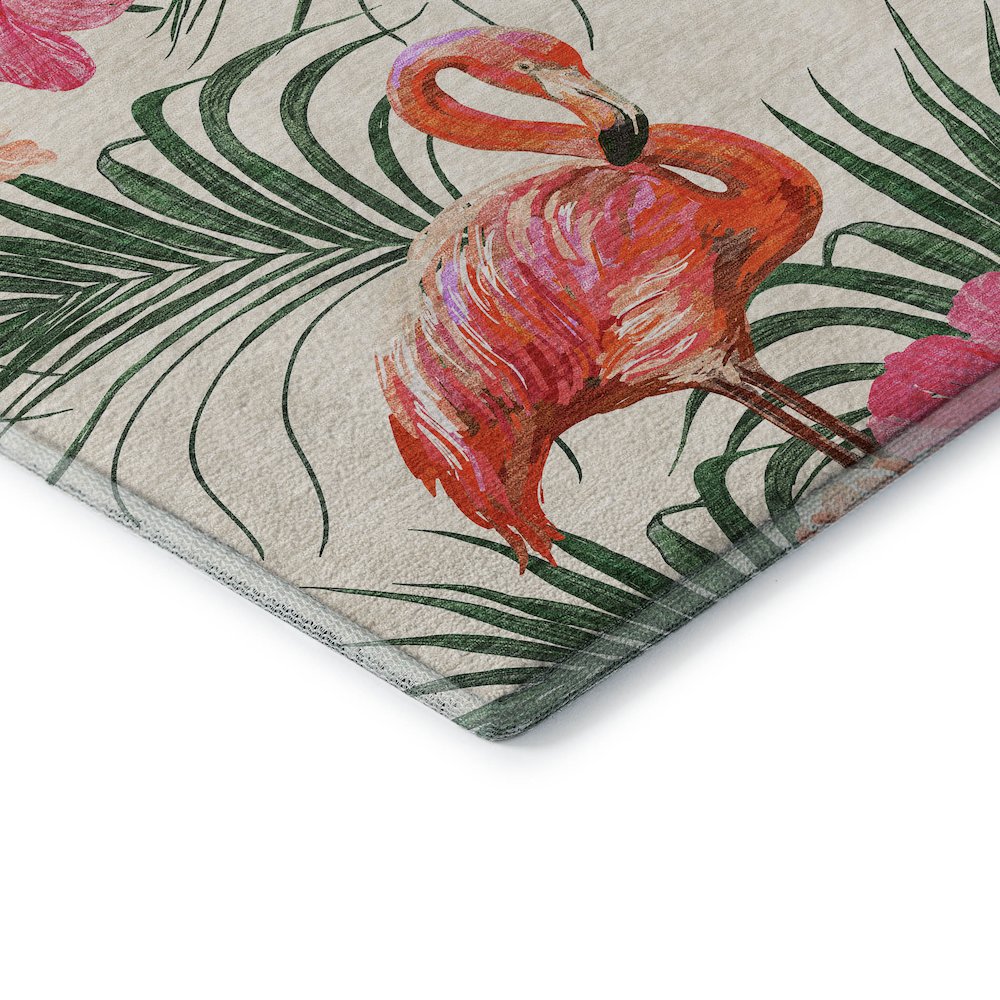 Premium Machine Washable Mayfield  Pink 2'3" x 7'6" Runner Rug. Picture 3