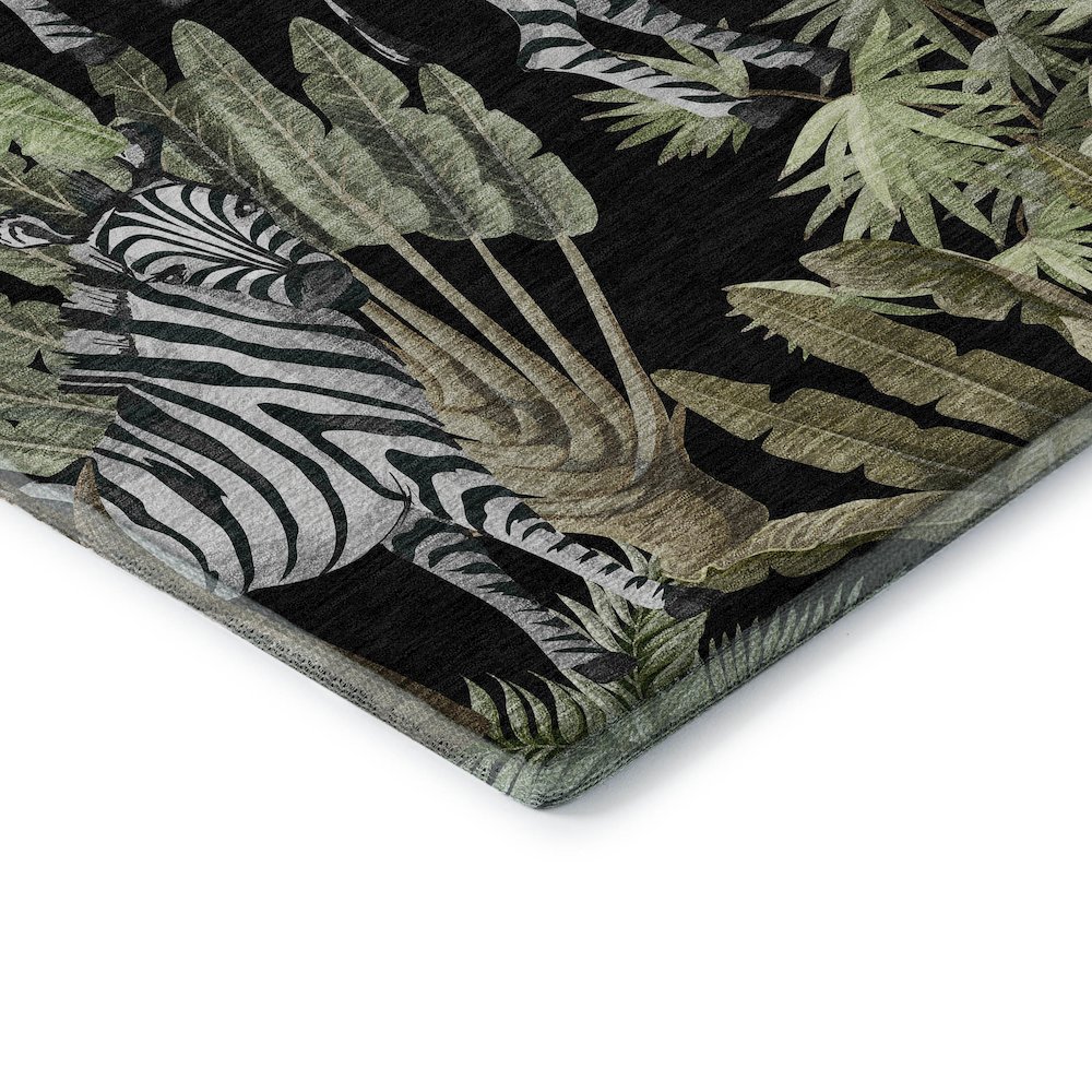 Premium Machine Washable Mayfield  Midnight 2'3" x 7'6" Runner Rug. Picture 3