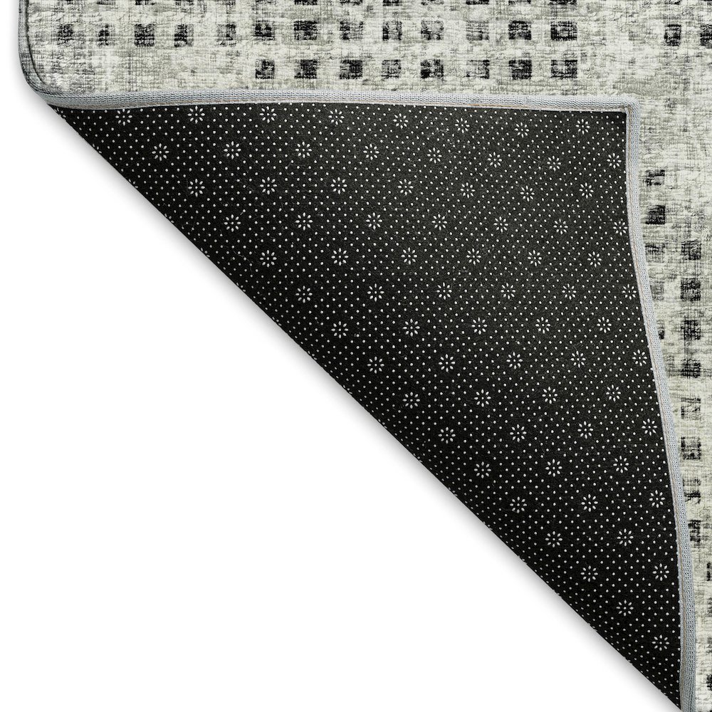 Premium Machine Washable Mayfield  Gray 2'3" x 7'6" Runner Rug. Picture 2