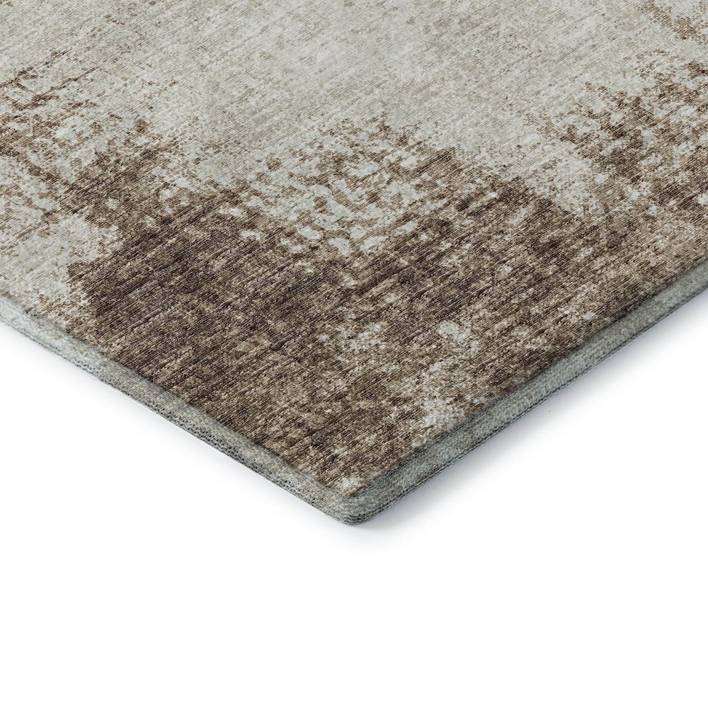 Premium Machine Washable Mayfield  Brown 2'3" x 7'6" Runner Rug. Picture 3