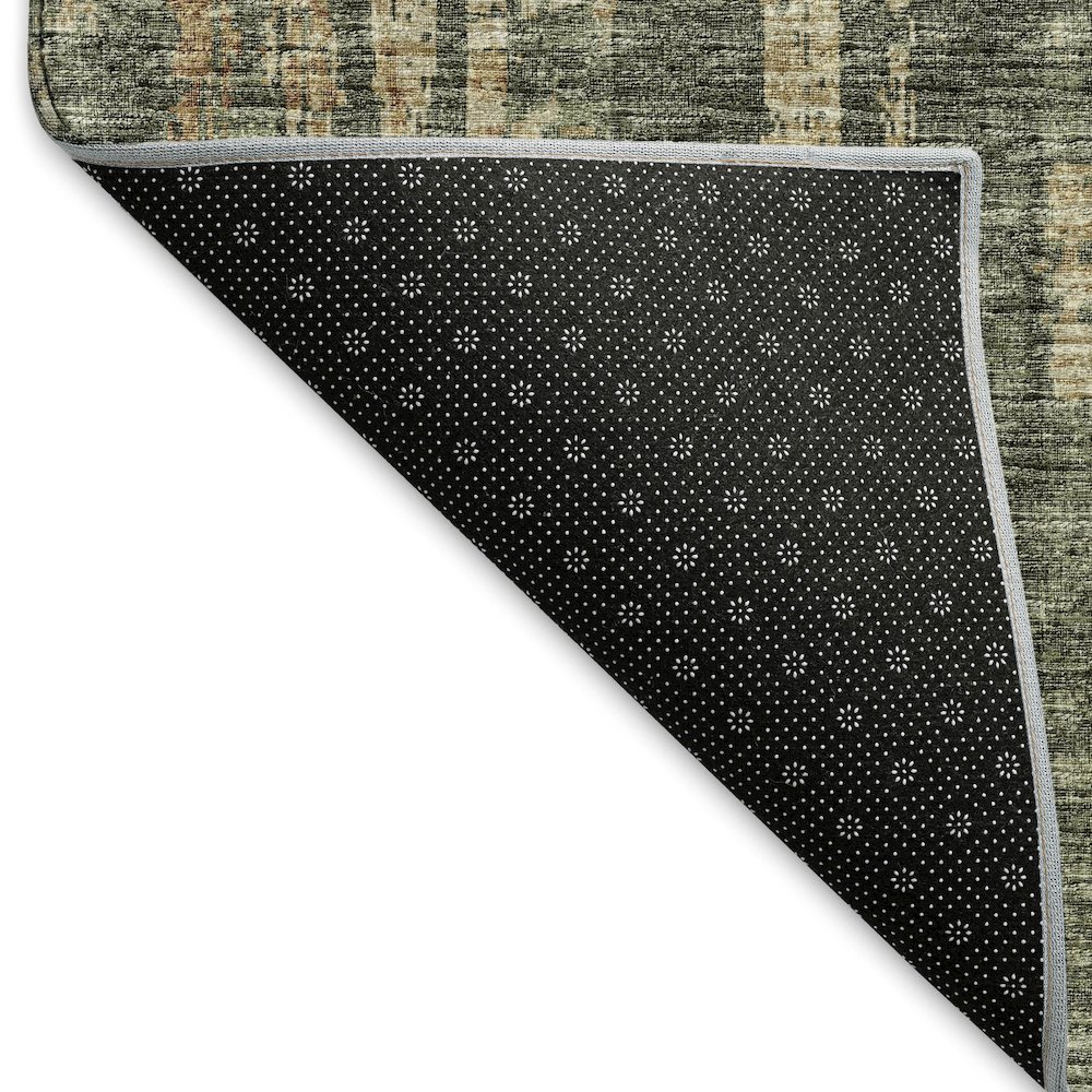 Premium Machine Washable Mayfield  Green 2'3" x 7'6" Runner Rug. Picture 2