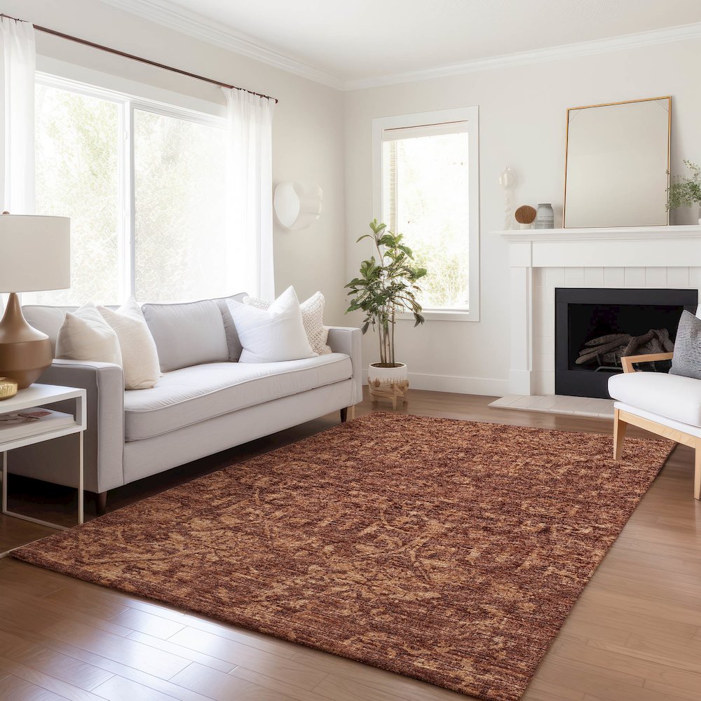 Premium Machine Washable Mayfield  Clay 3' x 5' Rug. Picture 6