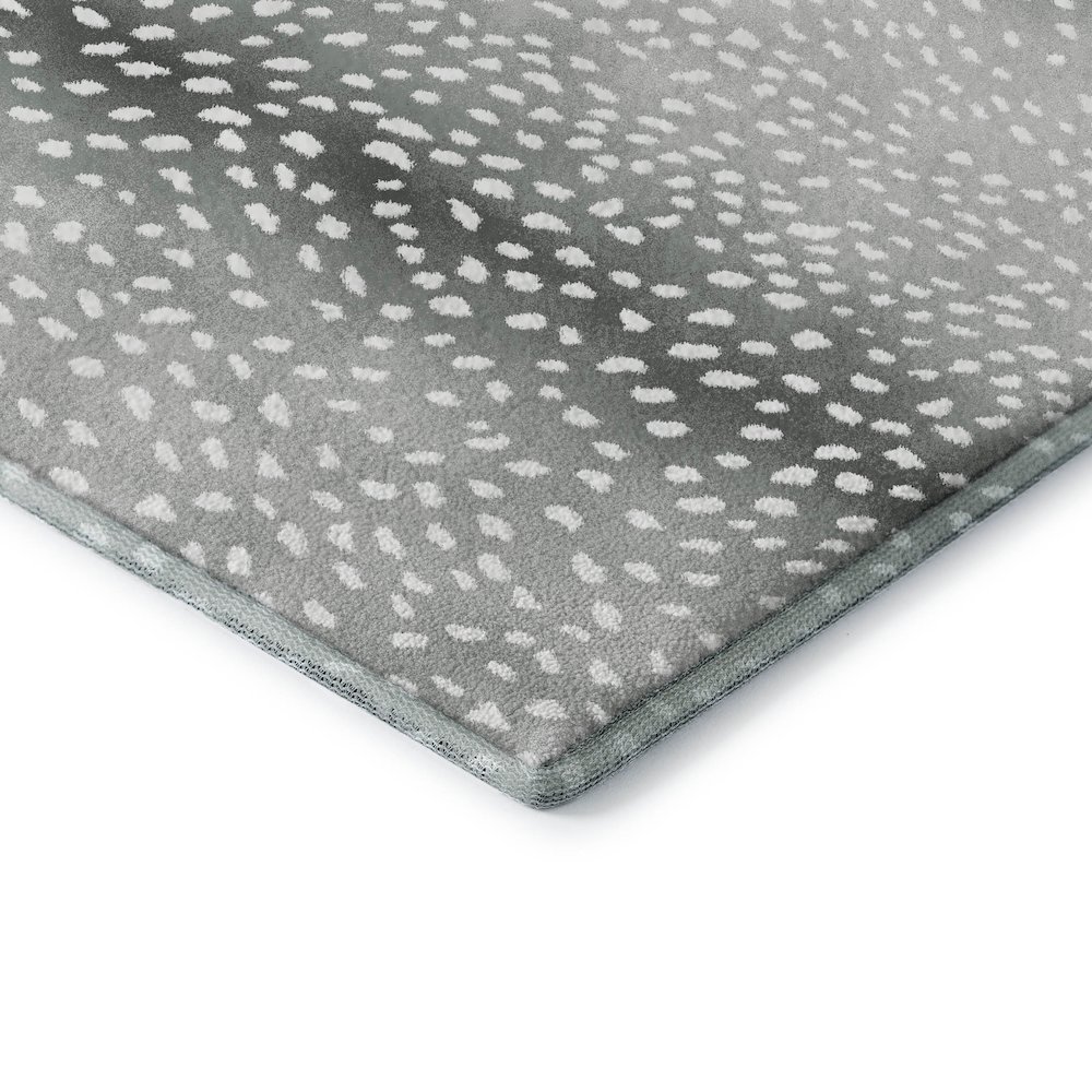 Premium Machine Washable Mayfield  Gray 2'3" x 7'6" Runner Rug. Picture 3