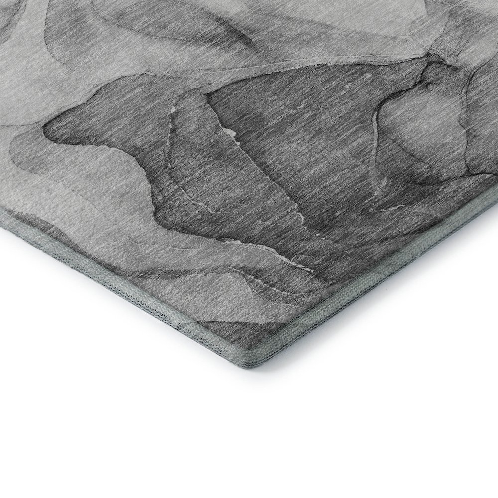 Premium Machine Washable Mayfield  Gray 2'3" x 7'6" Runner Rug. Picture 3