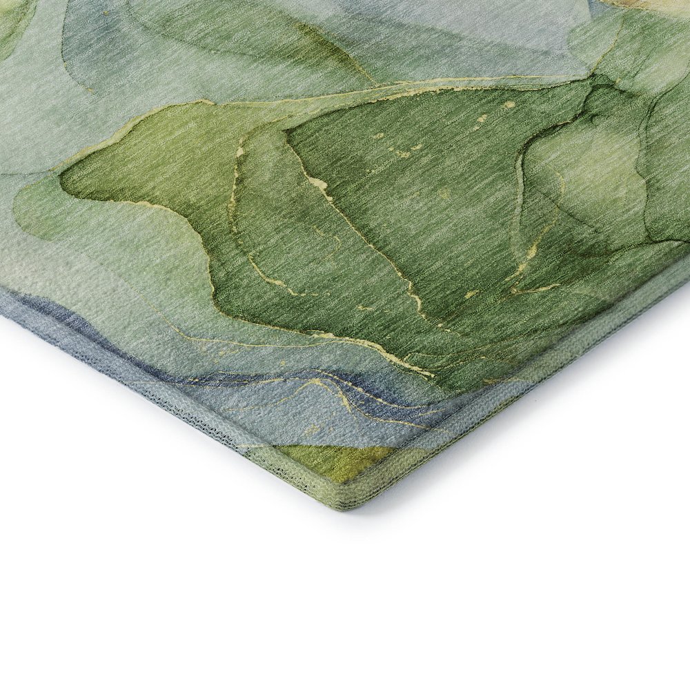 Premium Machine Washable Mayfield  Yellow 2'3" x 7'6" Runner Rug. Picture 3