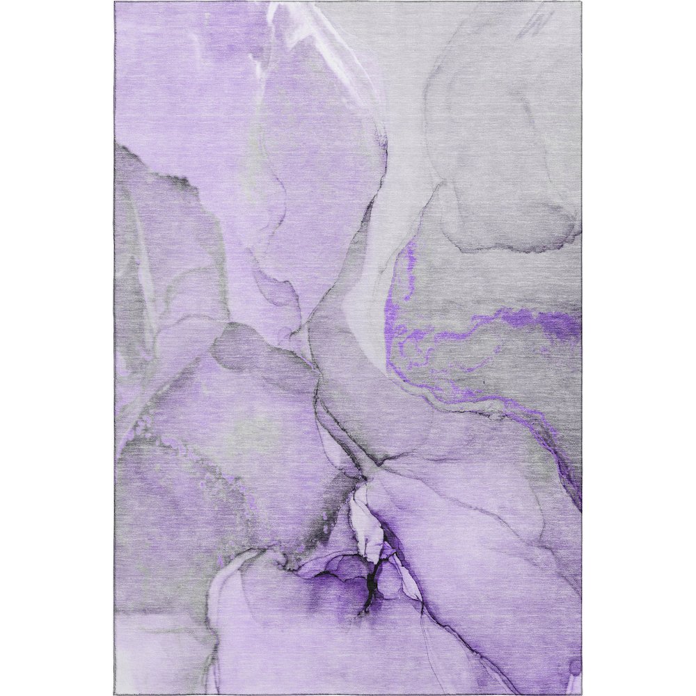 Premium Machine Washable Mayfield  Purple 3' x 5' Rug. Picture 1