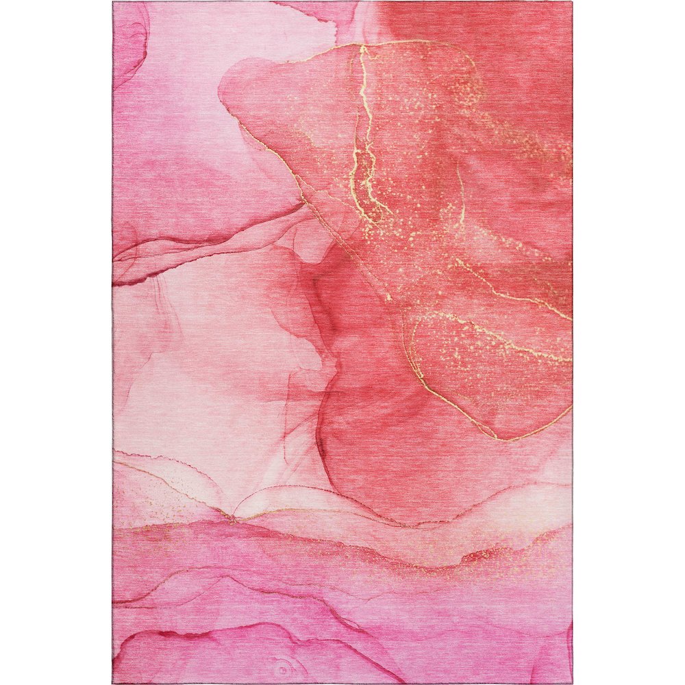 Premium Machine Washable Mayfield  Pink 3' x 5' Rug. Picture 1