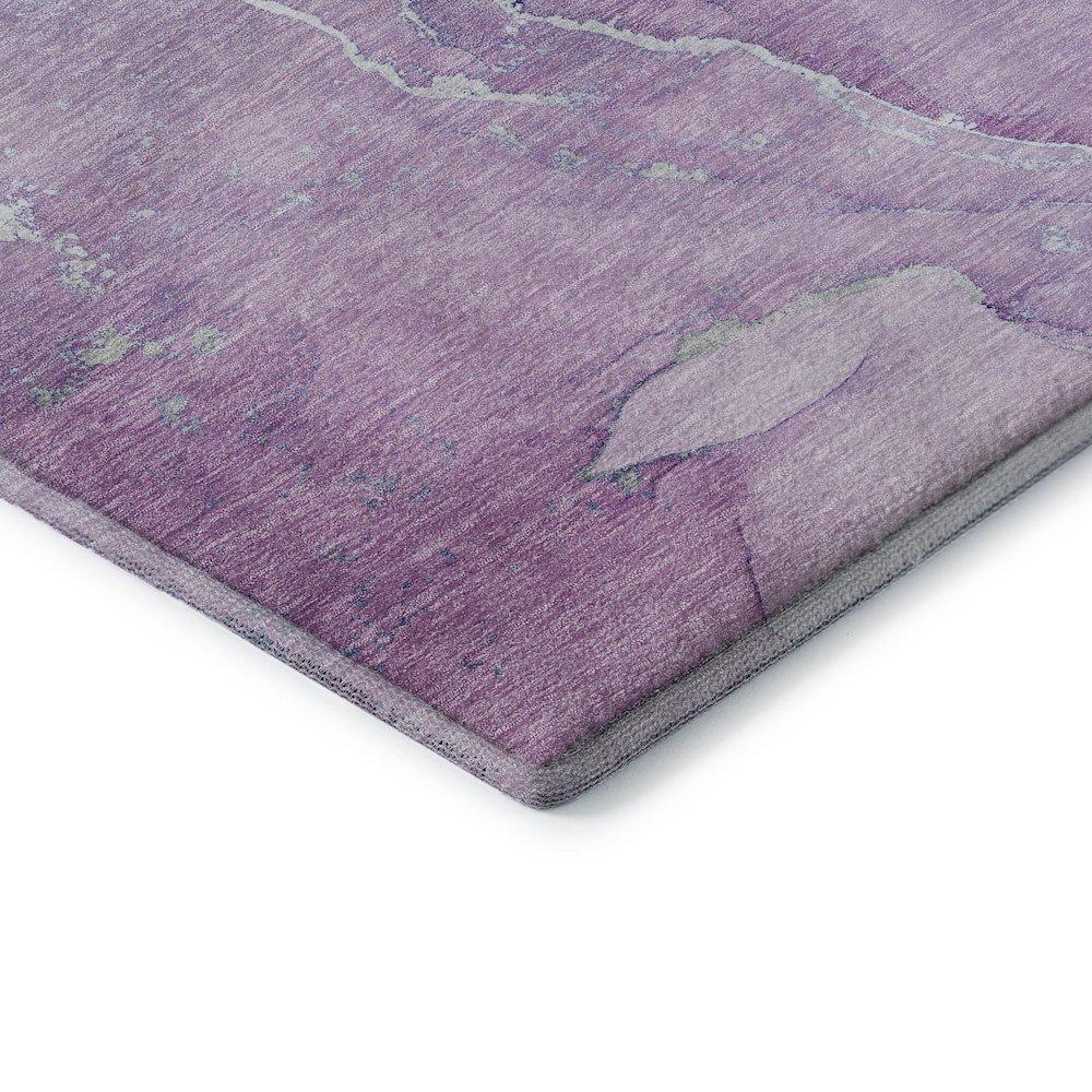 Premium Machine Washable Mayfield  Purple 2'3" x 7'6" Runner Rug. Picture 3