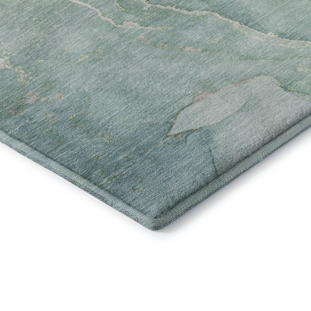 Premium Machine Washable Mayfield  Teal 2'3" x 7'6" Runner Rug. Picture 3