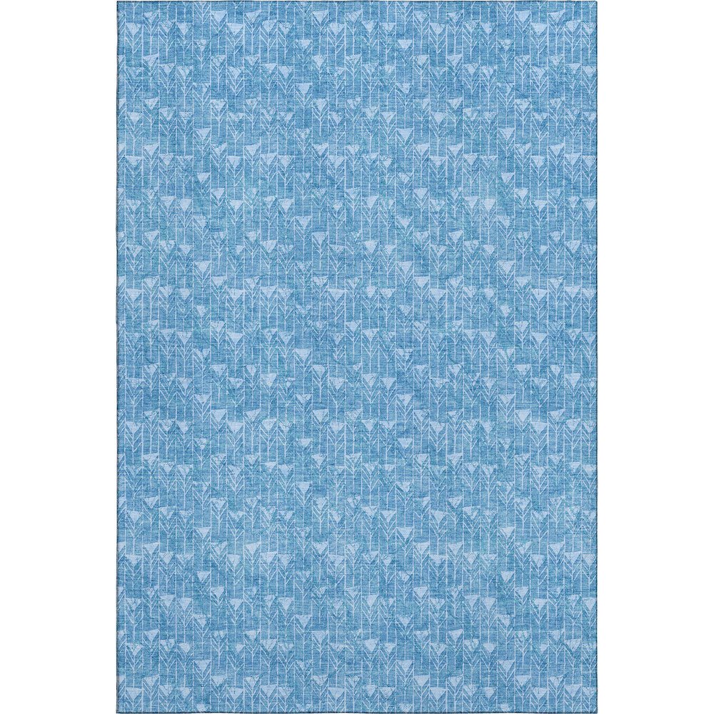 Premium Machine Washable Mayfield  Blue 3' x 5' Rug. Picture 1