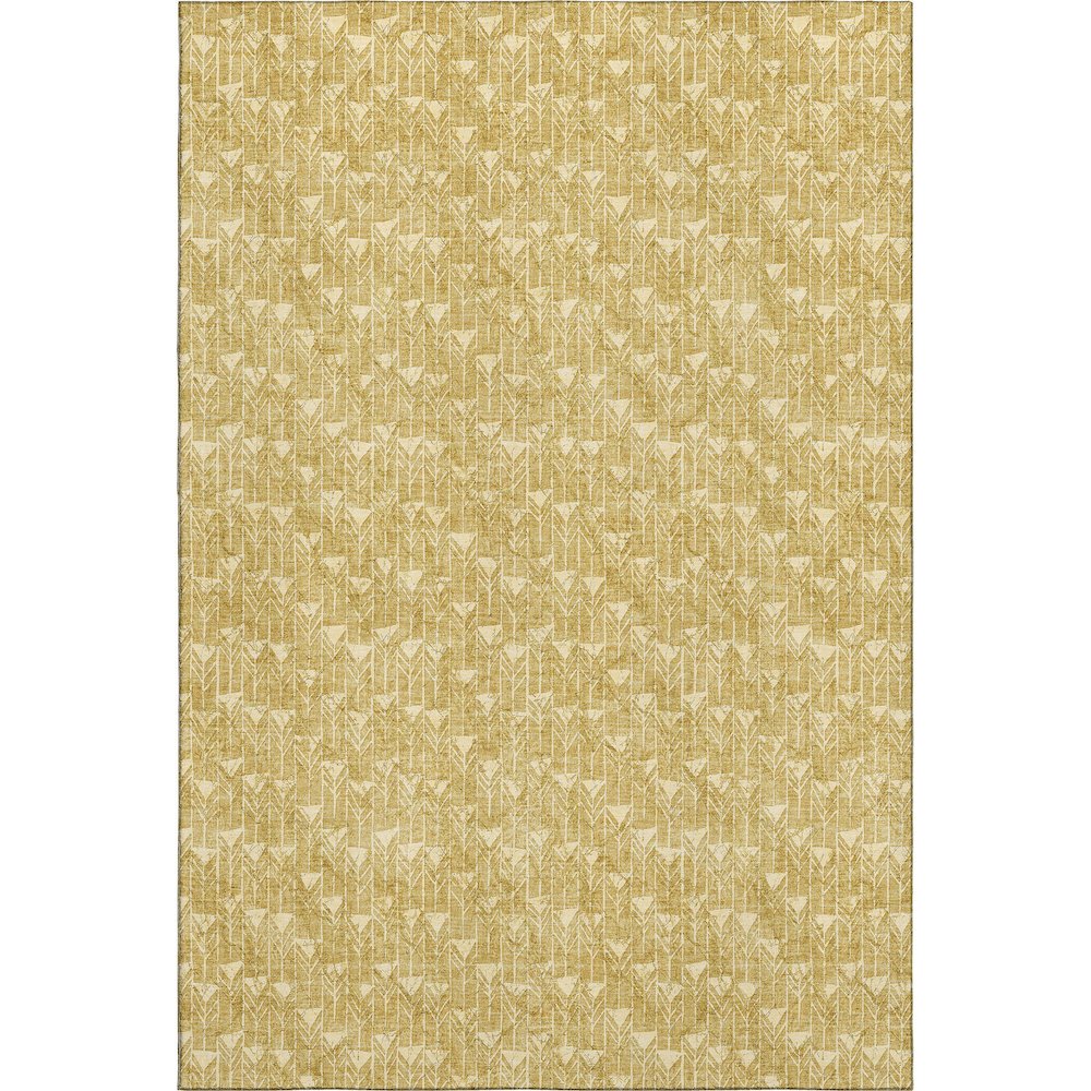 Premium Machine Washable Mayfield  Gold 3' x 5' Rug. Picture 1