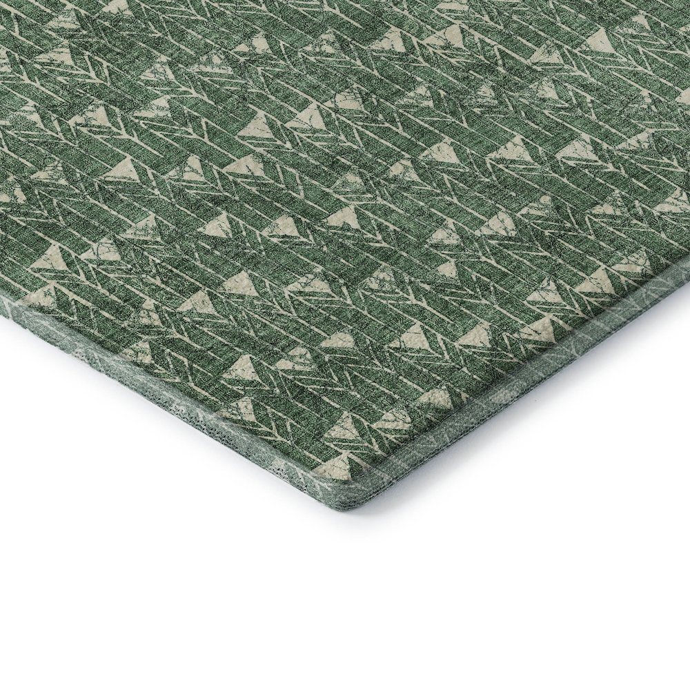 Premium Machine Washable Mayfield  Green 2'3" x 7'6" Runner Rug. Picture 3