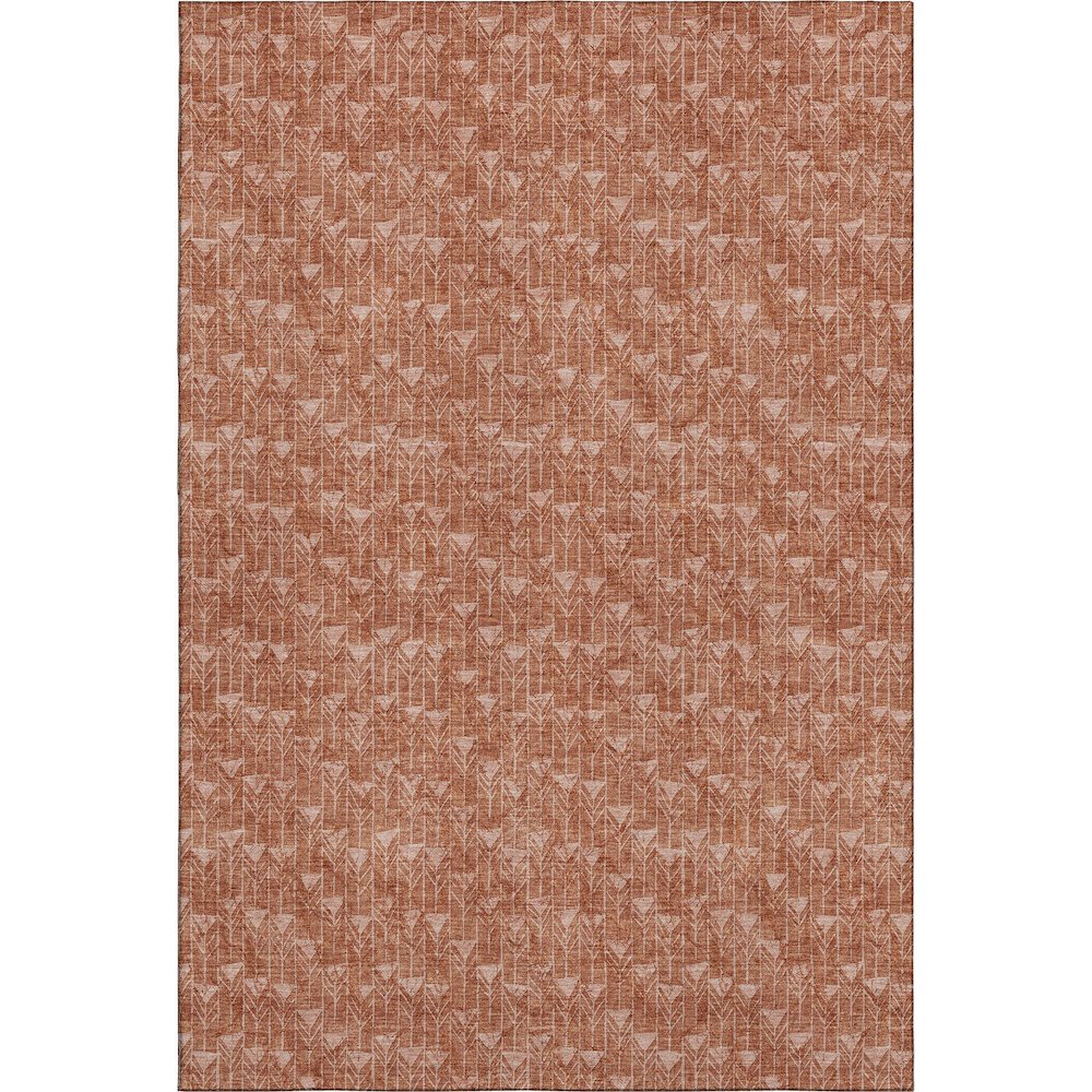 Premium Machine Washable Mayfield  Terracotta 3' x 5' Rug. Picture 1