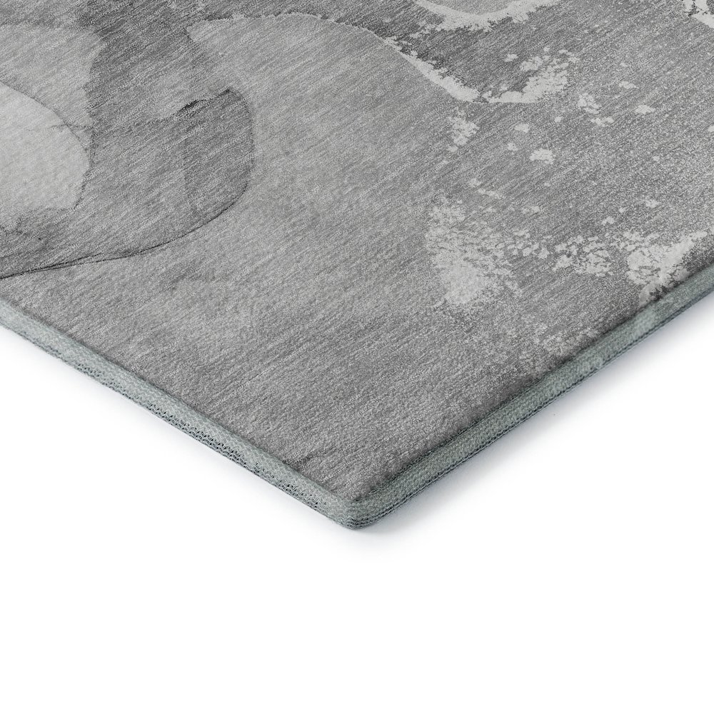 Premium Machine Washable Mayfield  Gray 2'3" x 7'6" Runner Rug. Picture 3