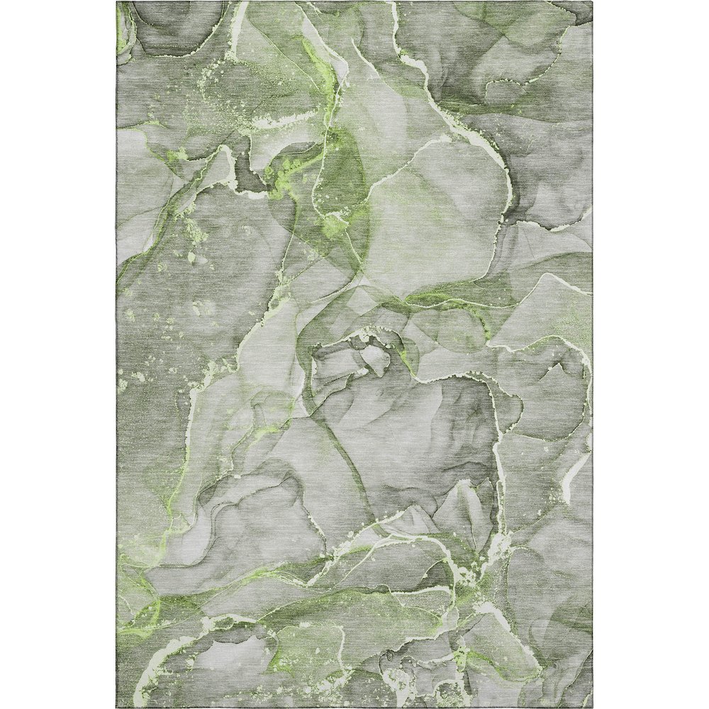 Premium Machine Washable Mayfield  Green 3' x 5' Rug. Picture 1