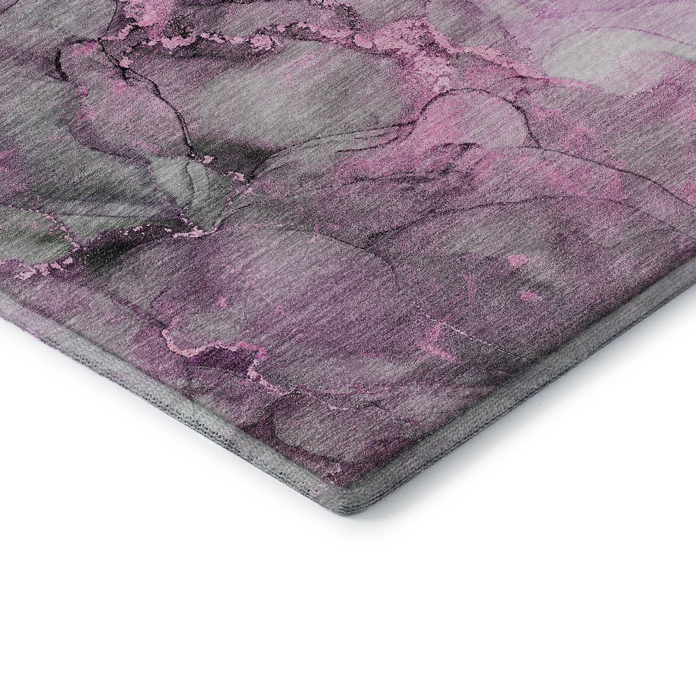 Premium Machine Washable Mayfield  Pink 2'3" x 7'6" Runner Rug. Picture 3