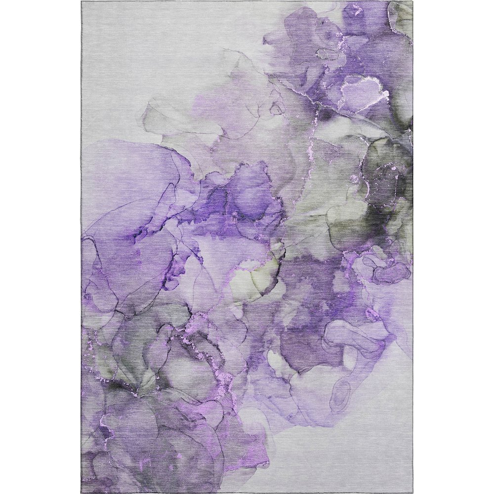 Premium Machine Washable Mayfield  Purple 3' x 5' Rug. Picture 1