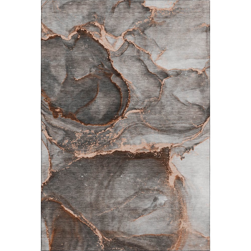 Premium Machine Washable Mayfield  Peach 3' x 5' Rug. Picture 1