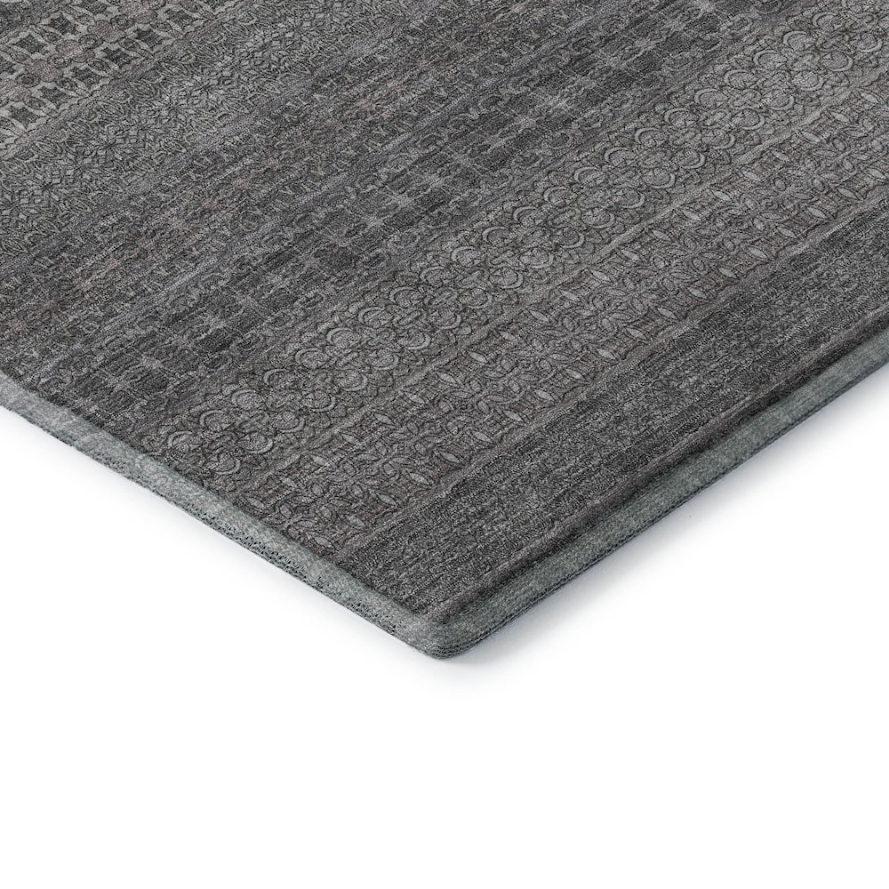 Premium Machine Washable Mayfield  Gray 2'3" x 7'6" Runner Rug. Picture 3