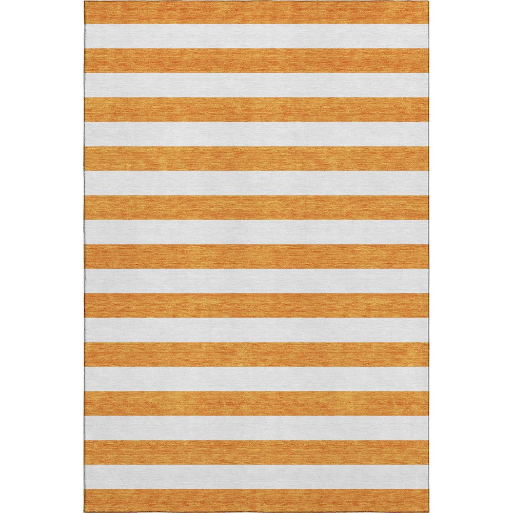 Premium Machine Washable Mayfield  Orange 3' x 5' Rug. Picture 1