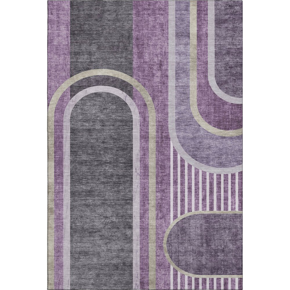 Premium Machine Washable Mayfield  Purple 3' x 5' Rug. Picture 1