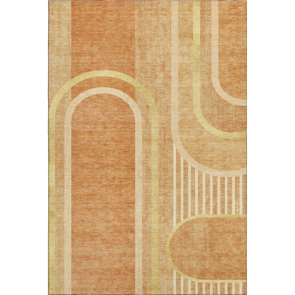 Premium Machine Washable Mayfield  Terracotta 3' x 5' Rug. Picture 1