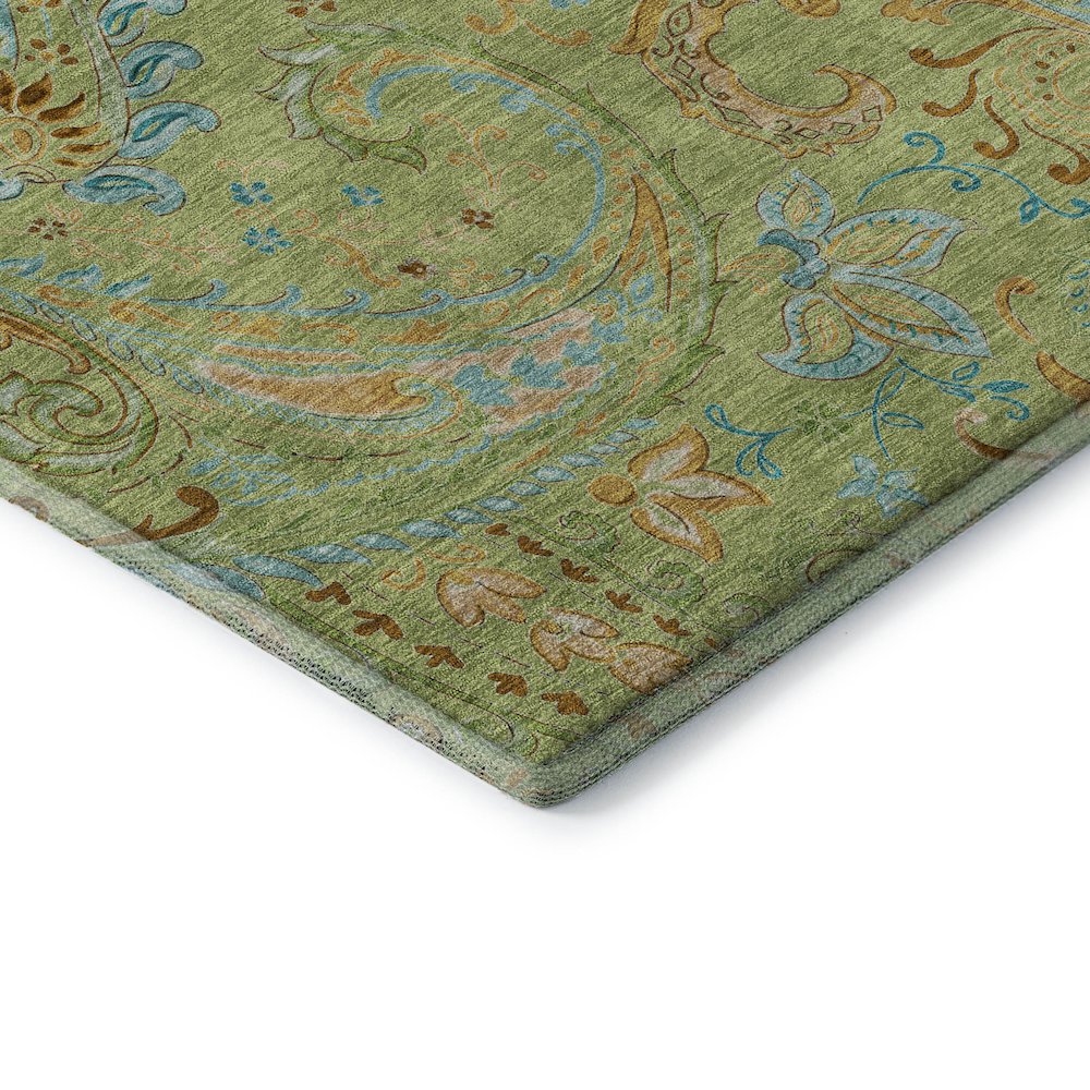 Premium Machine Washable Mayfield  Aloe 2'3" x 7'6" Runner Rug. Picture 3