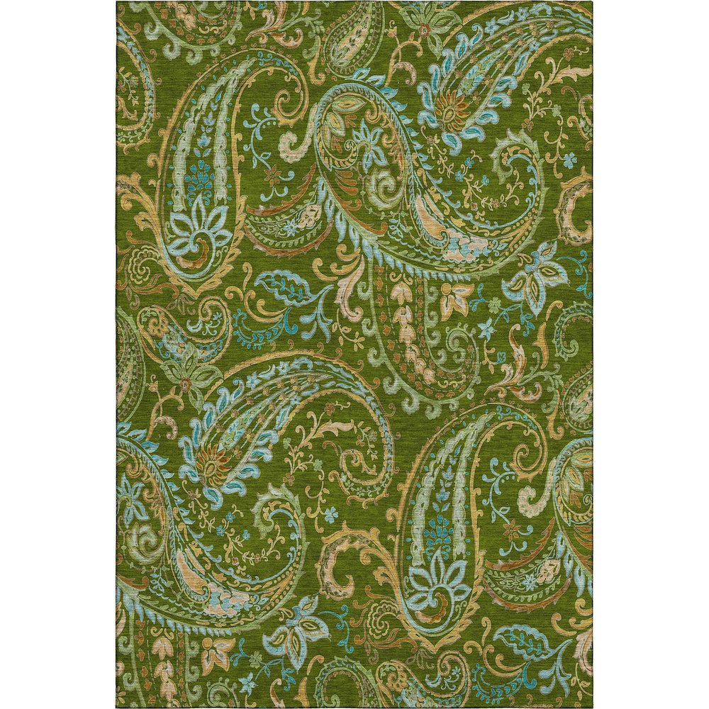 Premium Machine Washable Mayfield  Green 3' x 5' Rug. Picture 1