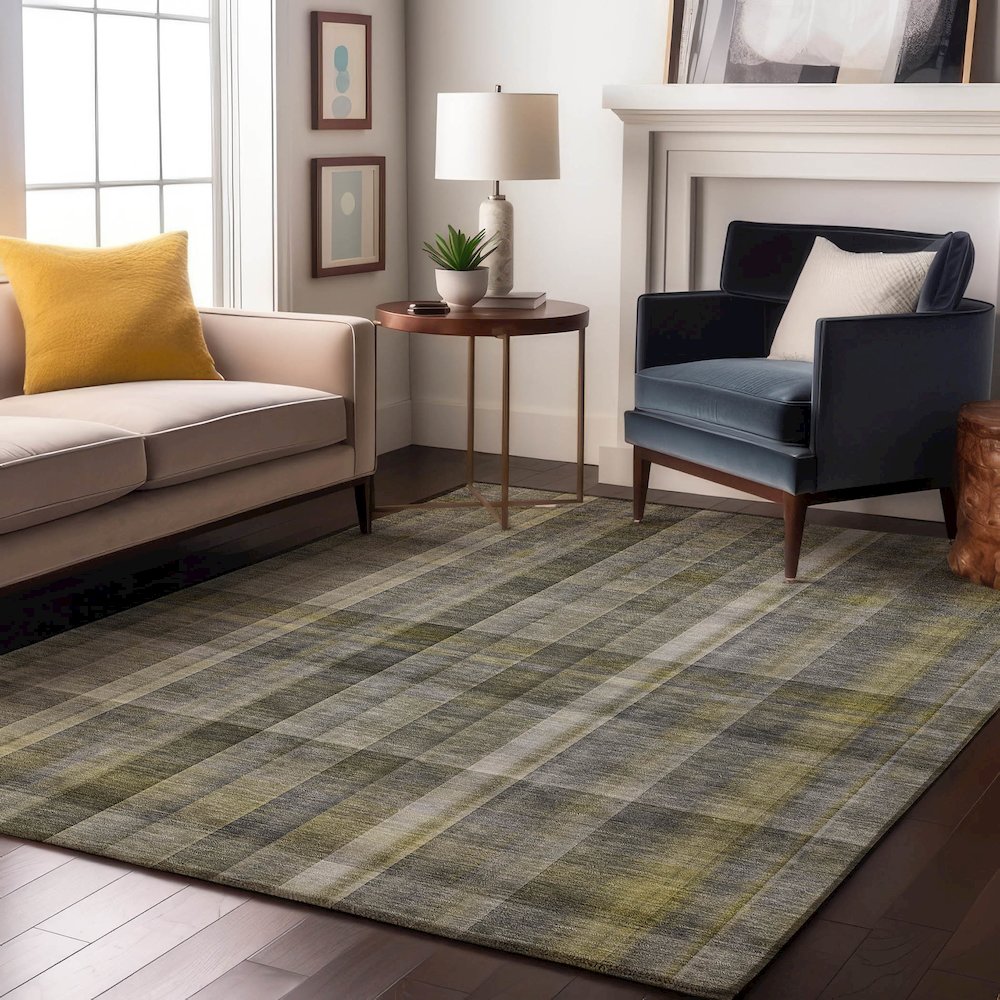 Premium Machine Washable Mayfield  Gray 3' x 5' Rug. Picture 5
