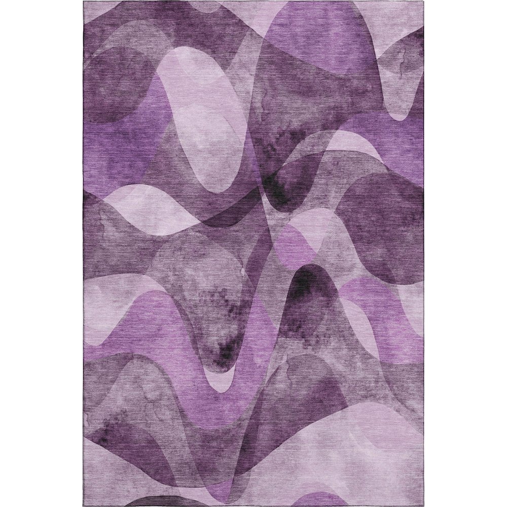 Premium Machine Washable Mayfield  Purple 3' x 5' Rug. Picture 1