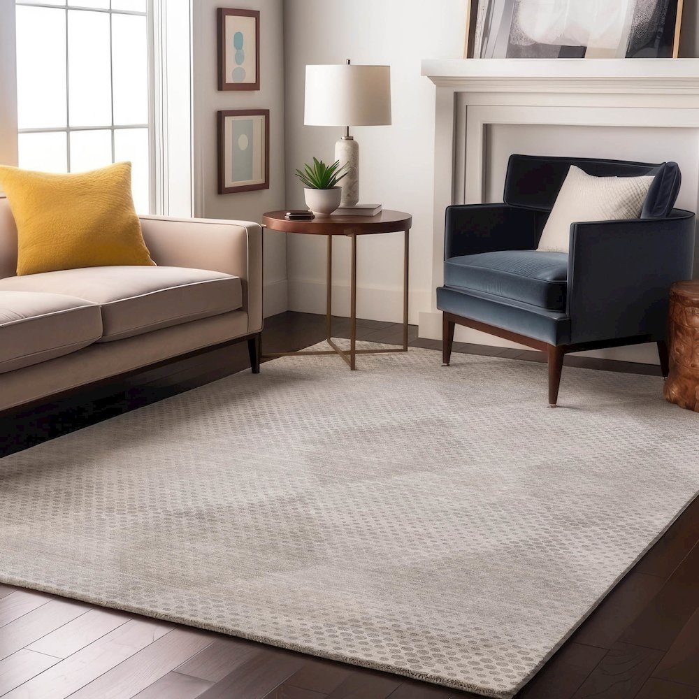 Premium Machine Washable Mayfield  Ivory 3' x 5' Rug. Picture 5