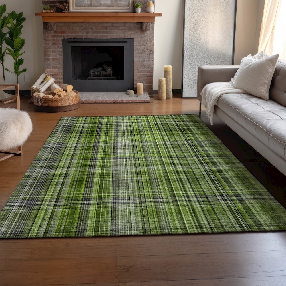Premium Machine Washable Mayfield  Green 3' x 5' Rug. Picture 6