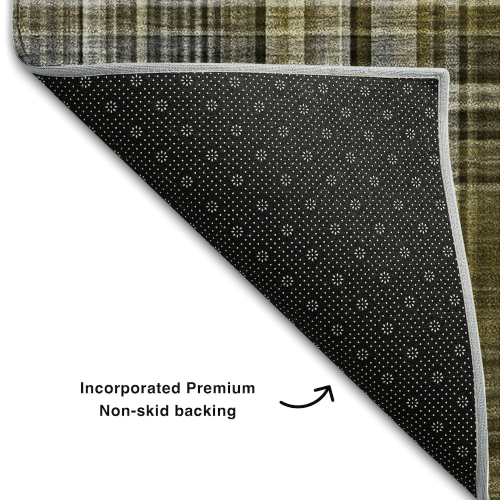 Premium Machine Washable Mayfield  Taupe 2'3" x 7'6" Runner Rug. Picture 2