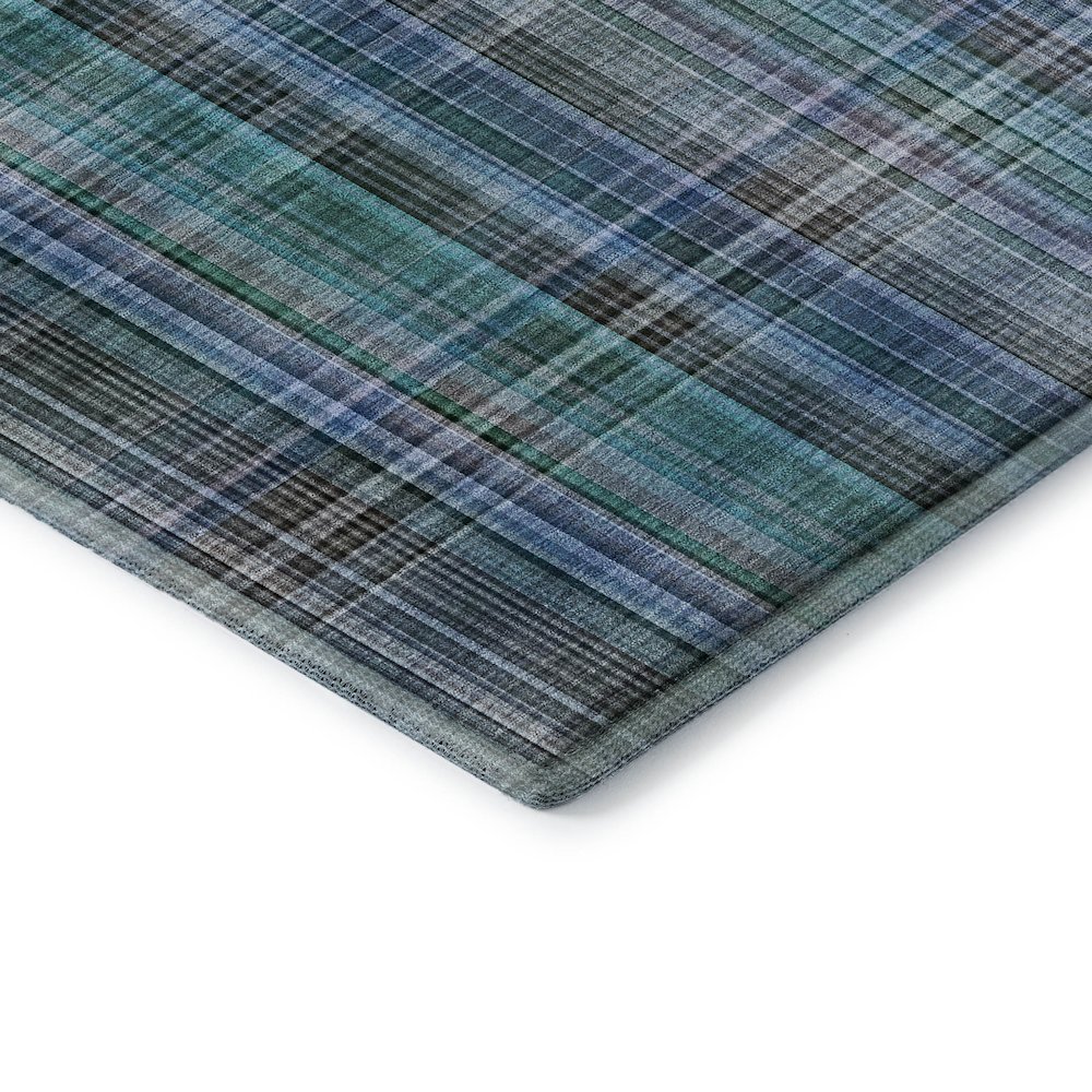 Premium Machine Washable Mayfield  Teal 2'3" x 7'6" Runner Rug. Picture 3