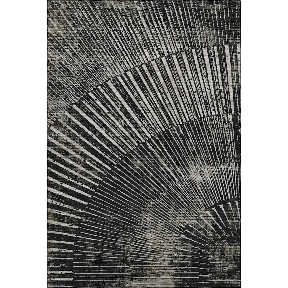 Premium Machine Washable Mayfield  Black 3' x 5' Rug. Picture 1