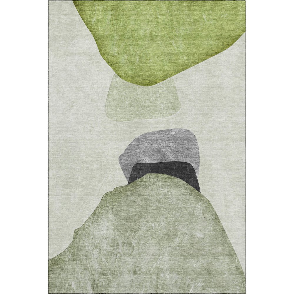Premium Machine Washable Mayfield  Green 3' x 5' Rug. Picture 1
