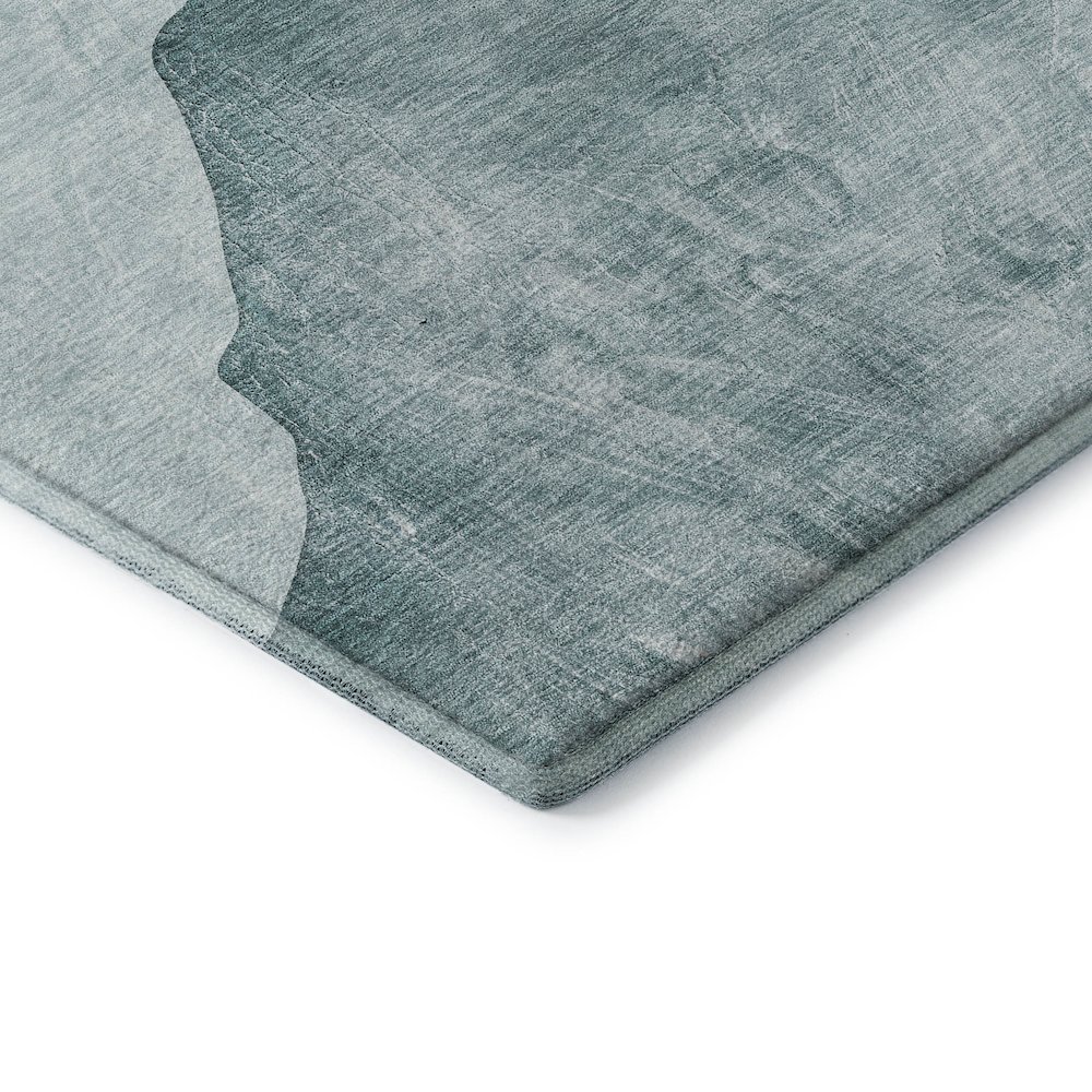 Premium Machine Washable Mayfield  Teal 2'3" x 7'6" Runner Rug. Picture 3