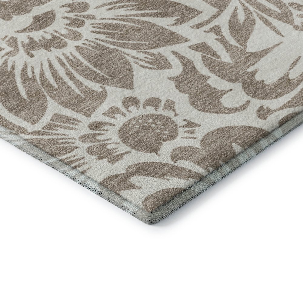 Premium Machine Washable Mayfield  Taupe 2'3" x 7'6" Runner Rug. Picture 3