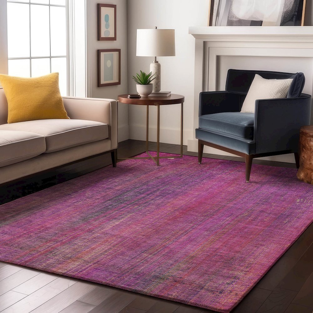 Premium Machine Washable Mayfield  Lilac 3' x 5' Rug. Picture 5