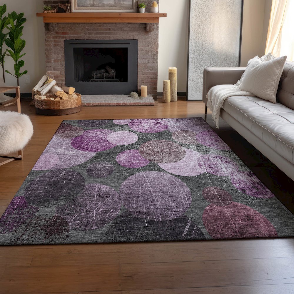 Premium Machine Washable Mayfield  Garnet 3' x 5' Rug. Picture 6