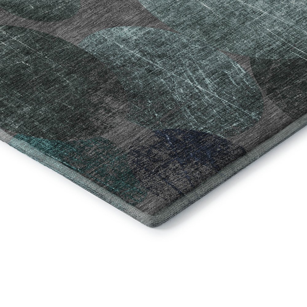 Premium Machine Washable Mayfield  Teal 2'3" x 7'6" Runner Rug. Picture 3