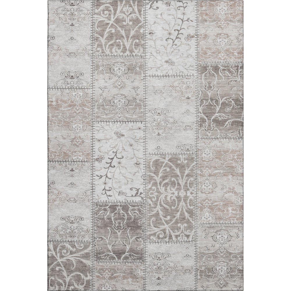 Premium Machine Washable Mayfield  Taupe 3' x 5' Rug. Picture 1