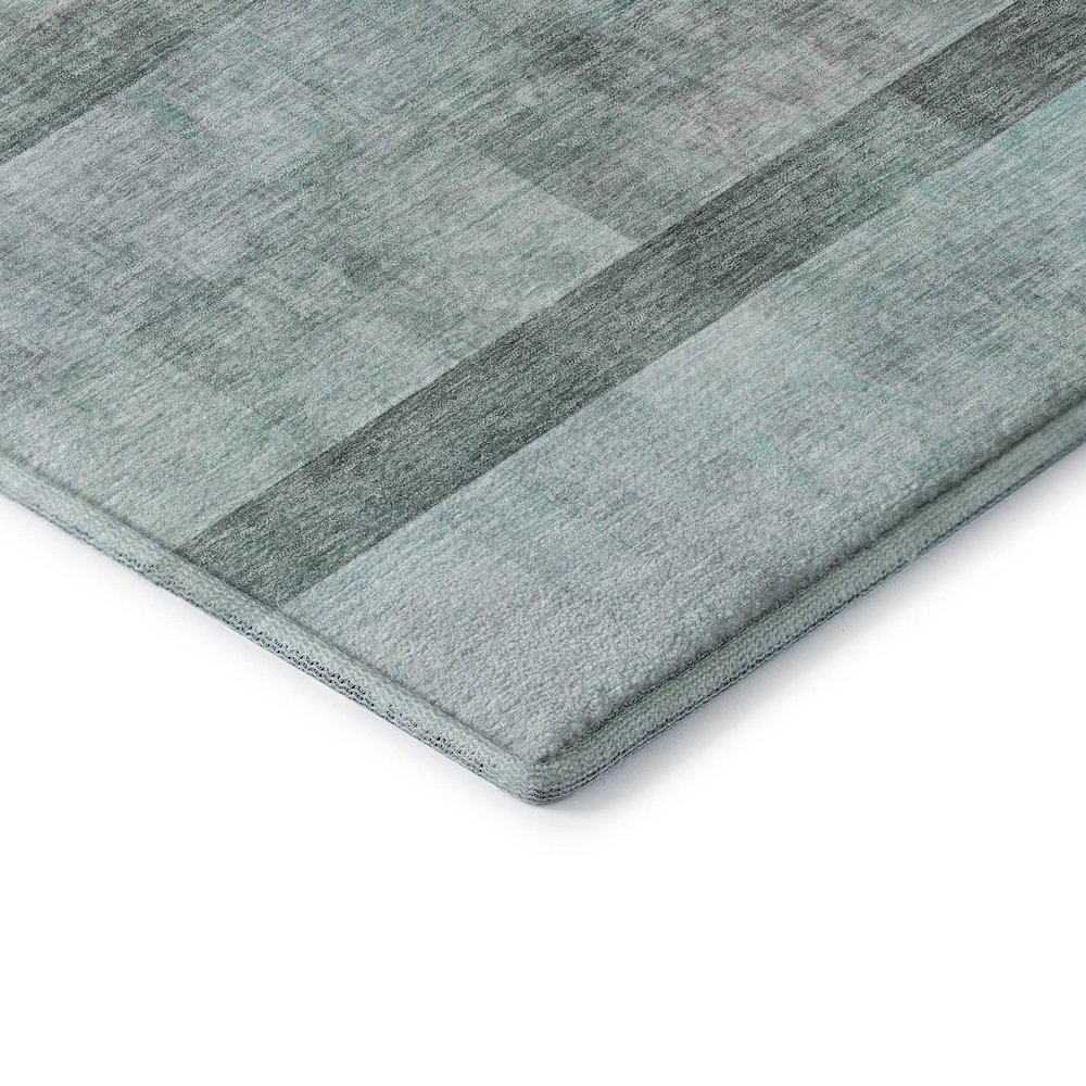 Premium Machine Washable Mayfield  Teal 2'3" x 7'6" Runner Rug. Picture 3