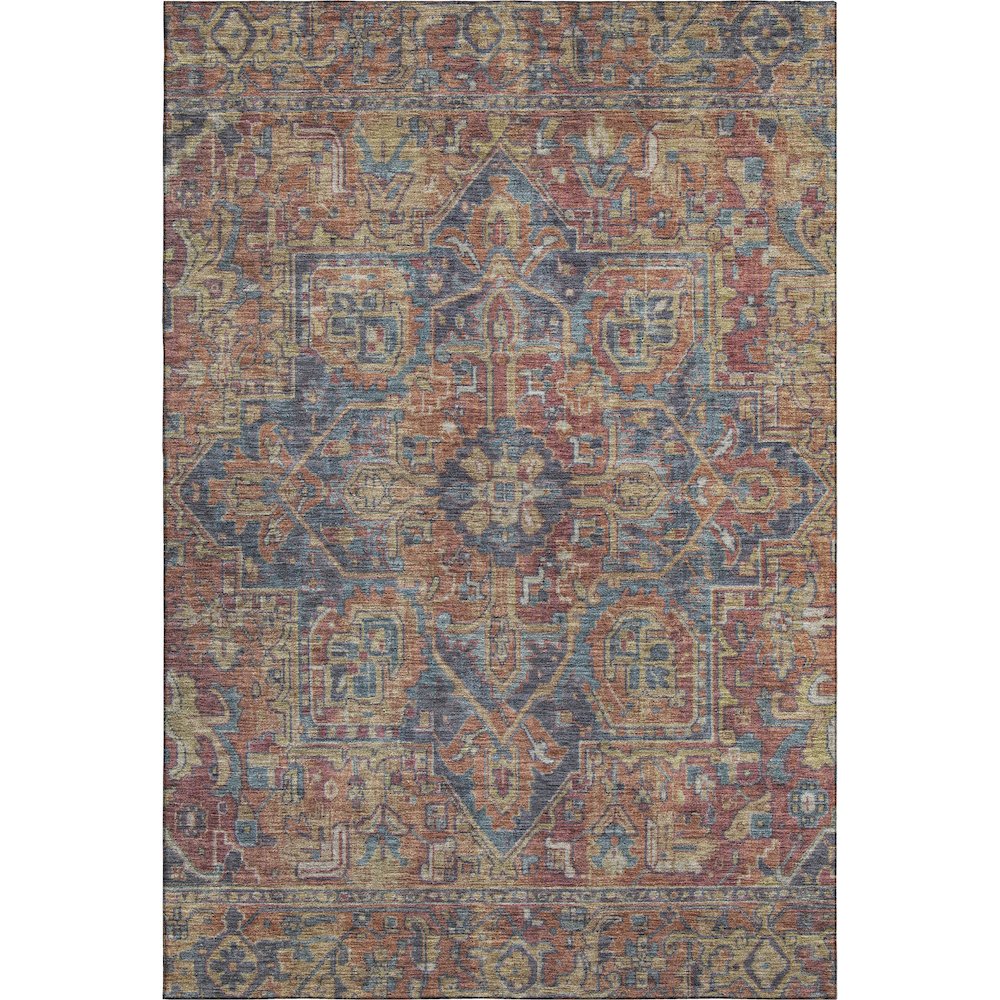 Premium Machine Washable Mayfield  Red 3' x 5' Rug. Picture 1