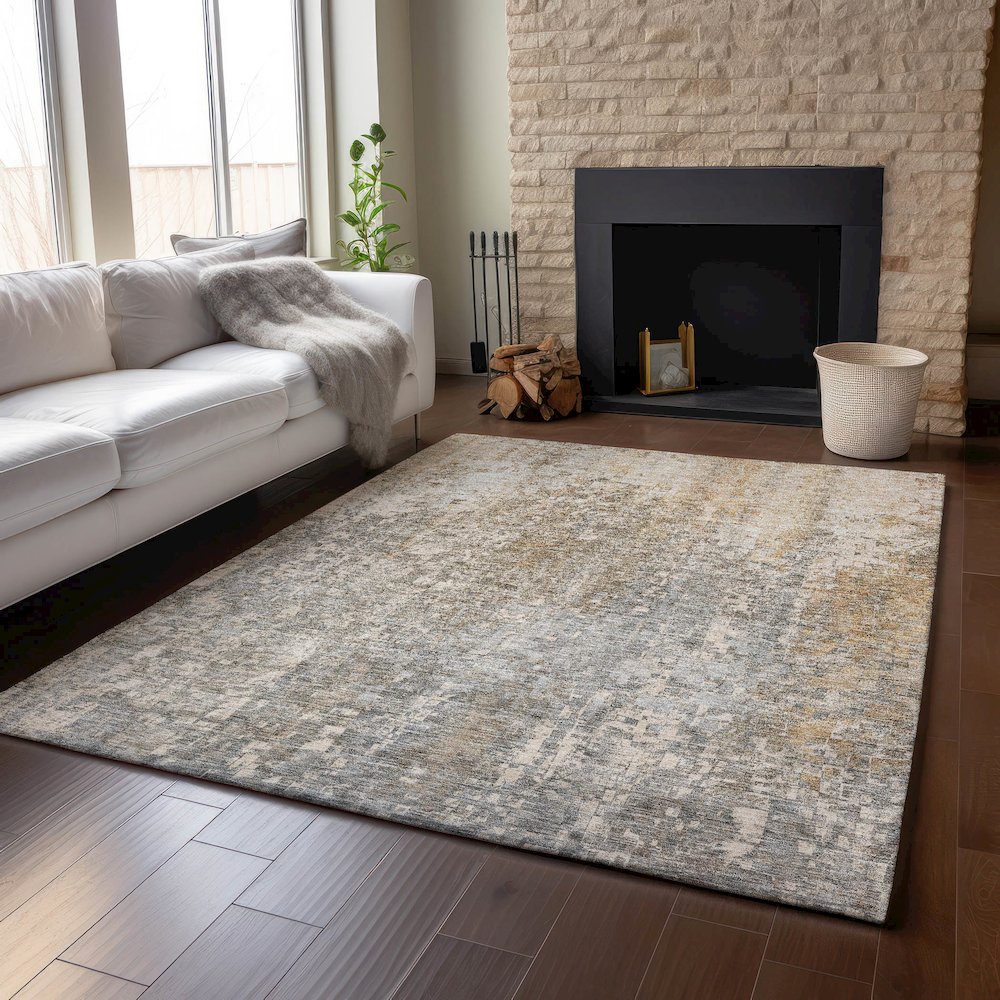 Premium Machine Washable Mayfield  Beige 3' x 5' Rug. Picture 6