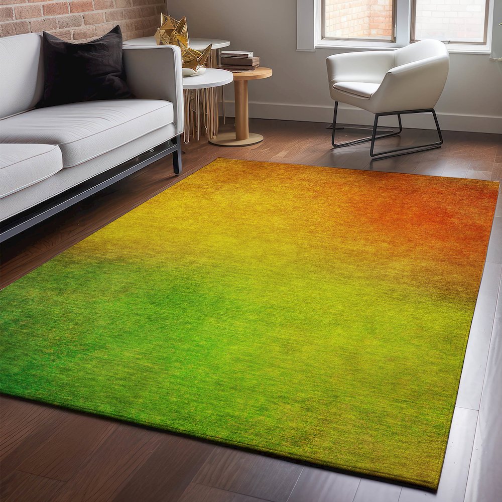 Premium Machine Washable Mayfield  Terracotta 3' x 5' Rug. Picture 5