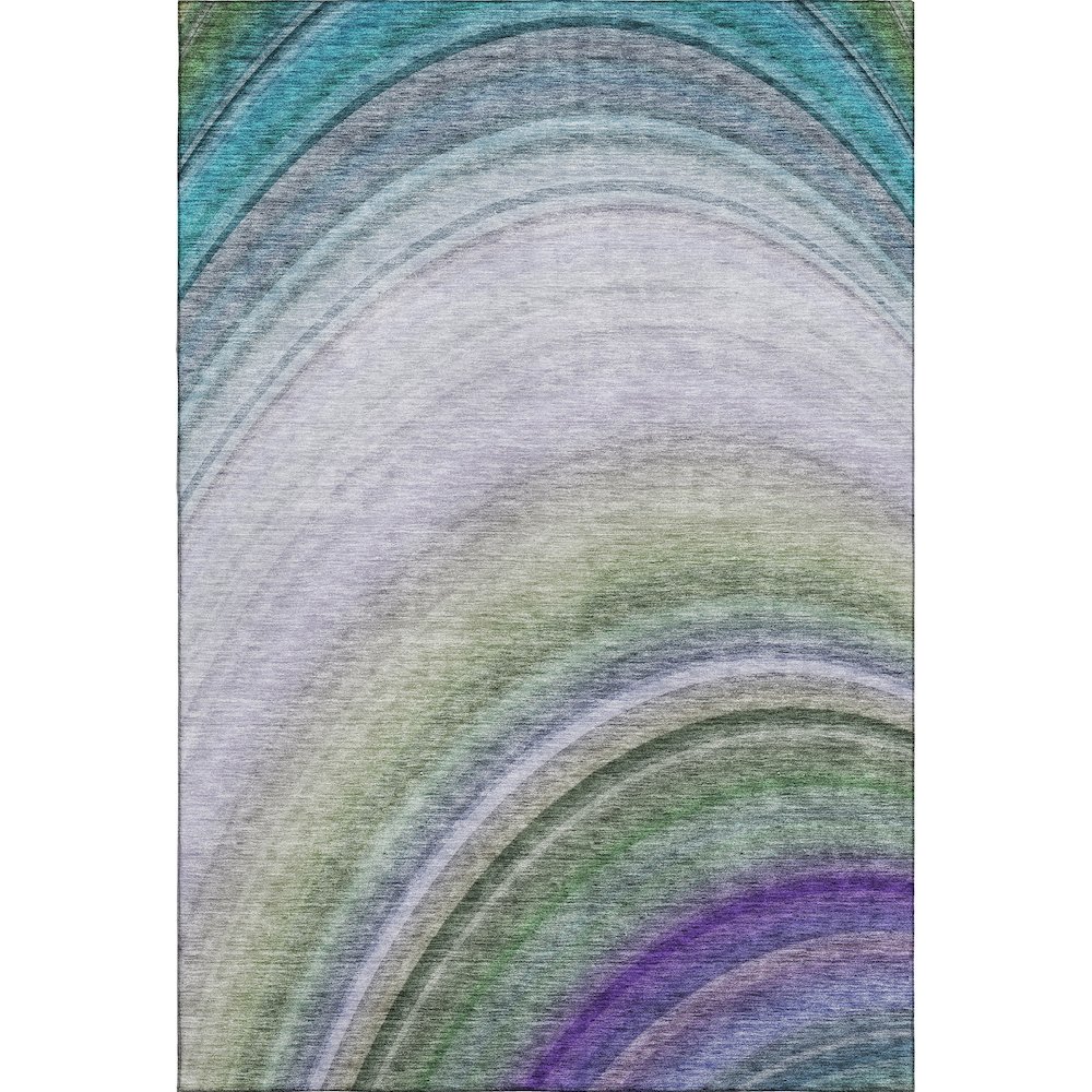 Premium Machine Washable Mayfield  Teal 3' x 5' Rug. Picture 1