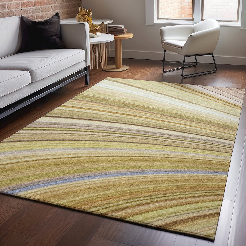 Premium Machine Washable Mayfield  Beige 3' x 5' Rug. Picture 5